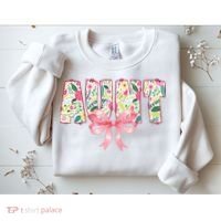 Aunt Floral Flower Family Matching  Sweatshirt thumb 2