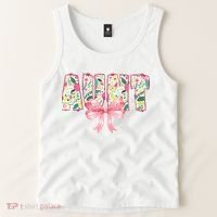Aunt Floral Flower Family Matching  Tank Top thumb 2