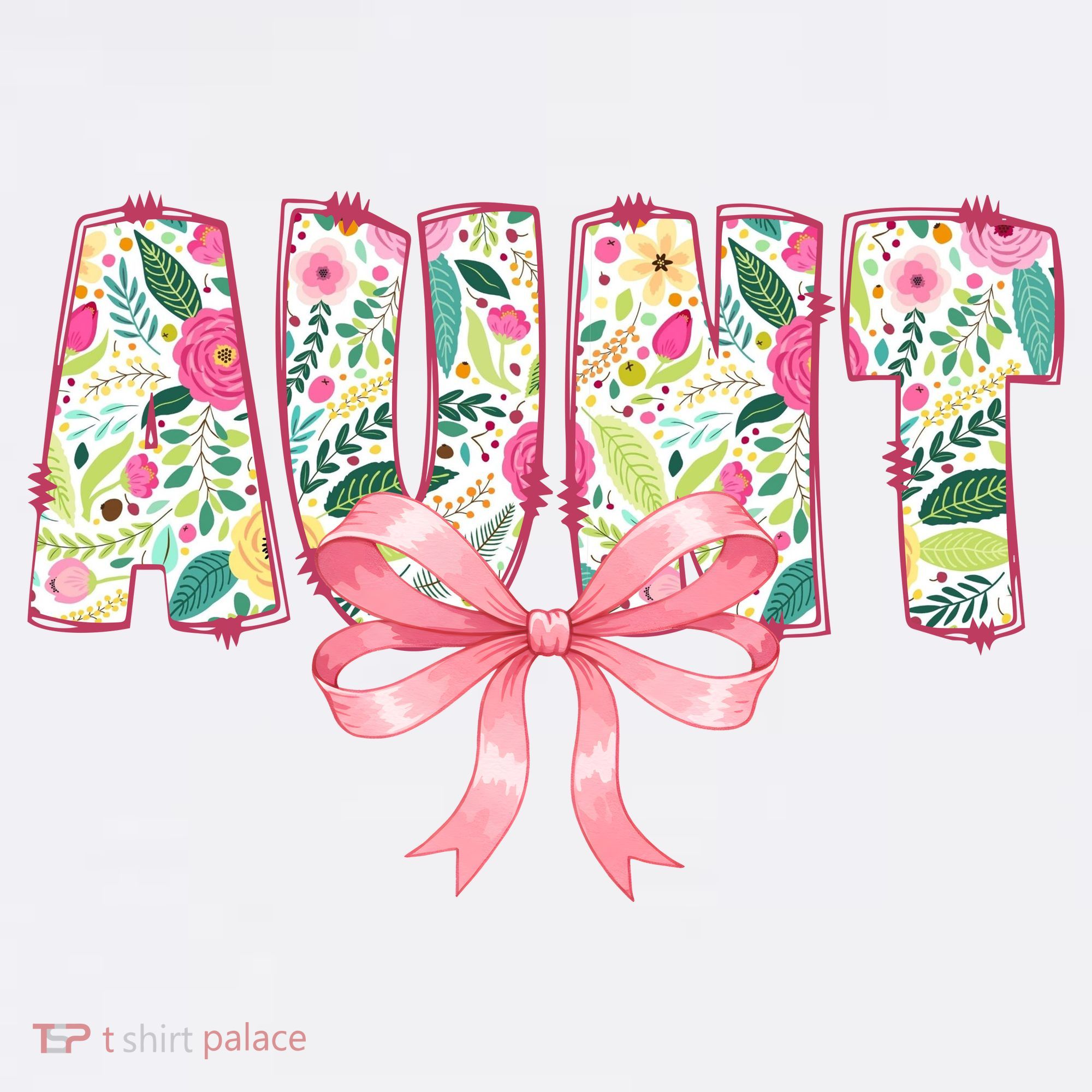 Aunt Floral Flower Family Matching  Golf Towel