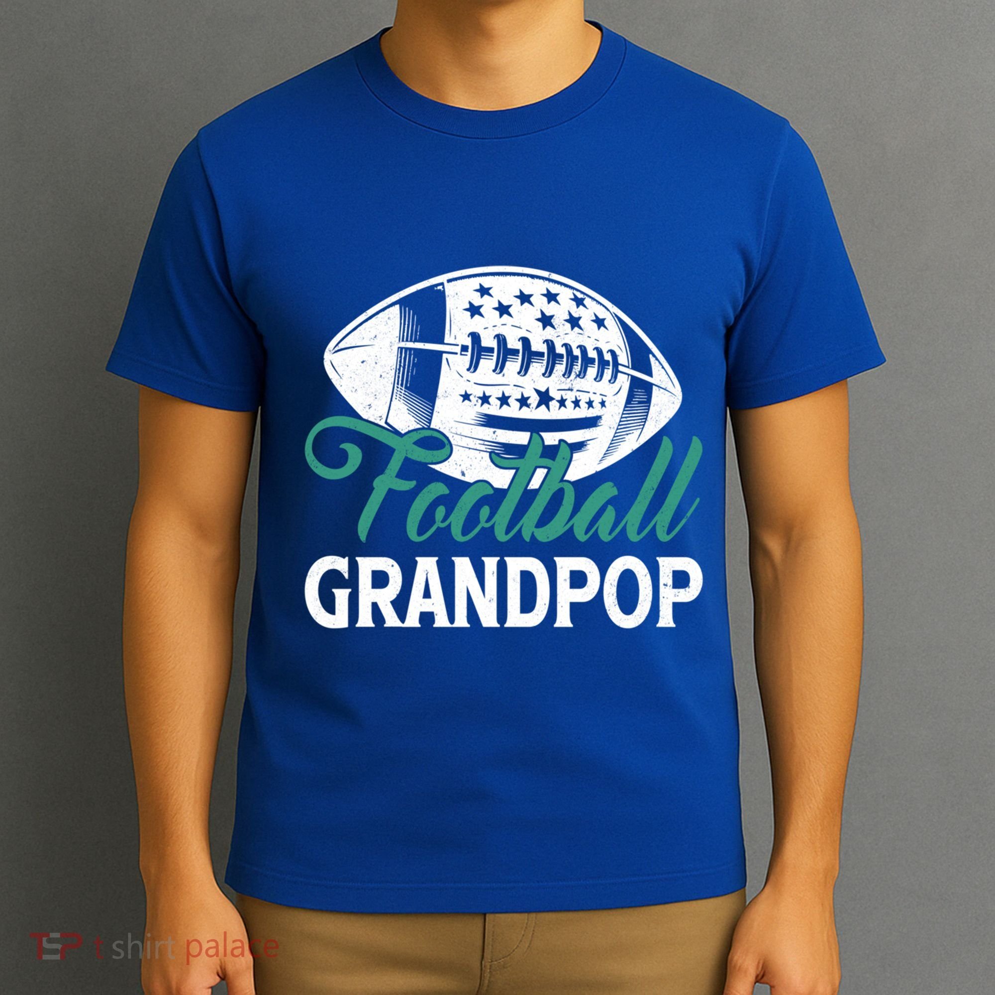 American Football Grandpop Happy FatherS Day Dad Grandpa Cool Gift T-Shirt