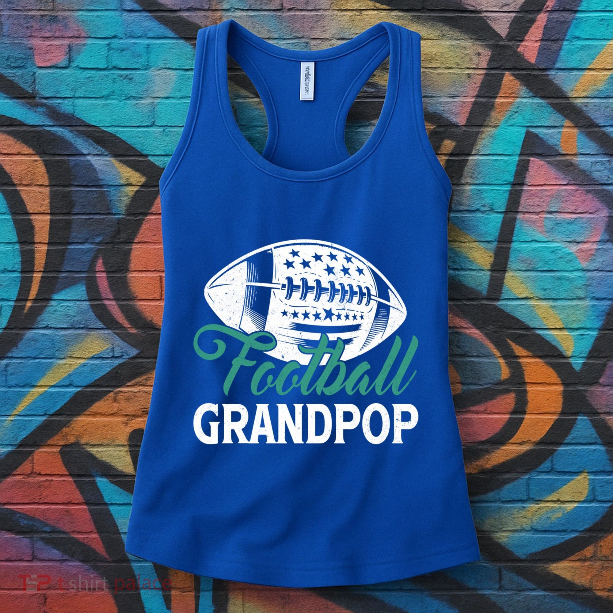American Football Grandpop Happy FatherS Day Dad Grandpa Cool Gift Women's Tank Top