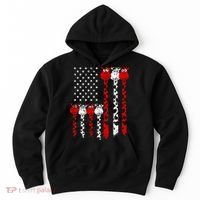American Flag Giraffe 4th of July Cute USA Gift Hoodie thumb 0