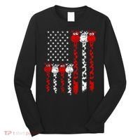 American Flag Giraffe 4th of July Cute USA Gift Long Sleeve Shirt thumb 0