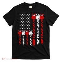 American Flag Giraffe 4th of July Cute USA Gift T-Shirt thumb 0