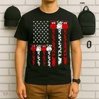 American Flag Giraffe 4th of July Cute USA Gift T-Shirt thumb 6