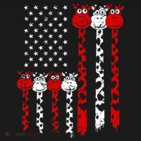 American Flag Giraffe 4th of July Cute USA Gift T-Shirt thumb 7