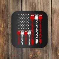 American Flag Giraffe 4th of July Cute USA Gift Coaster thumb 0