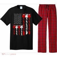American Flag Giraffe 4th of July Cute USA Gift Pajama Set thumb 0