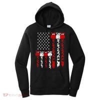 American Flag Giraffe 4th of July Cute USA Gift Women's Hoodie thumb 0