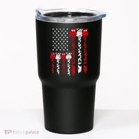 American Flag Giraffe 4th of July Cute USA Gift Tumbler thumb 0