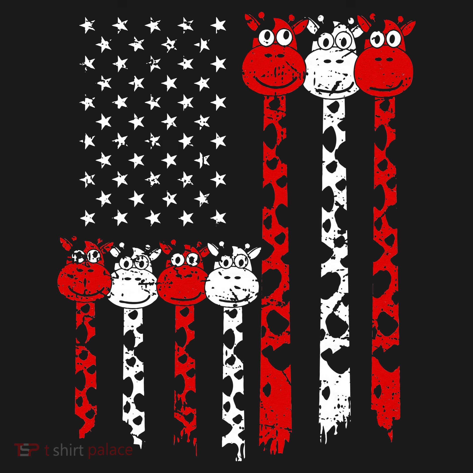 American Flag Giraffe 4th of July Cute USA Gift Mousepad