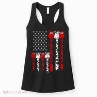American Flag Giraffe 4th of July Cute USA Gift Women's Tank Top thumb 0