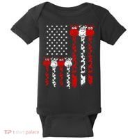 American Flag Giraffe 4th of July Cute USA Gift Baby Bodysuit thumb 0
