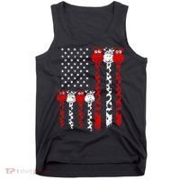 American Flag Giraffe 4th of July Cute USA Gift Tank Top thumb 0