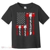American Flag Giraffe 4th of July Cute USA Gift Toddler T-Shirt thumb 0