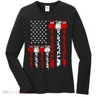 American Flag Giraffe 4th of July Cute USA Gift Women's Long Sleeve Shirt thumb 0