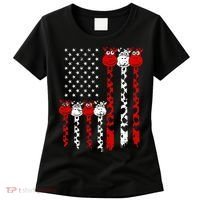American Flag Giraffe 4th of July Cute USA Gift Women's T-Shirt thumb 0