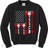 American Flag Giraffe 4th of July Cute USA Gift Kids Sweatshirt thumb 0