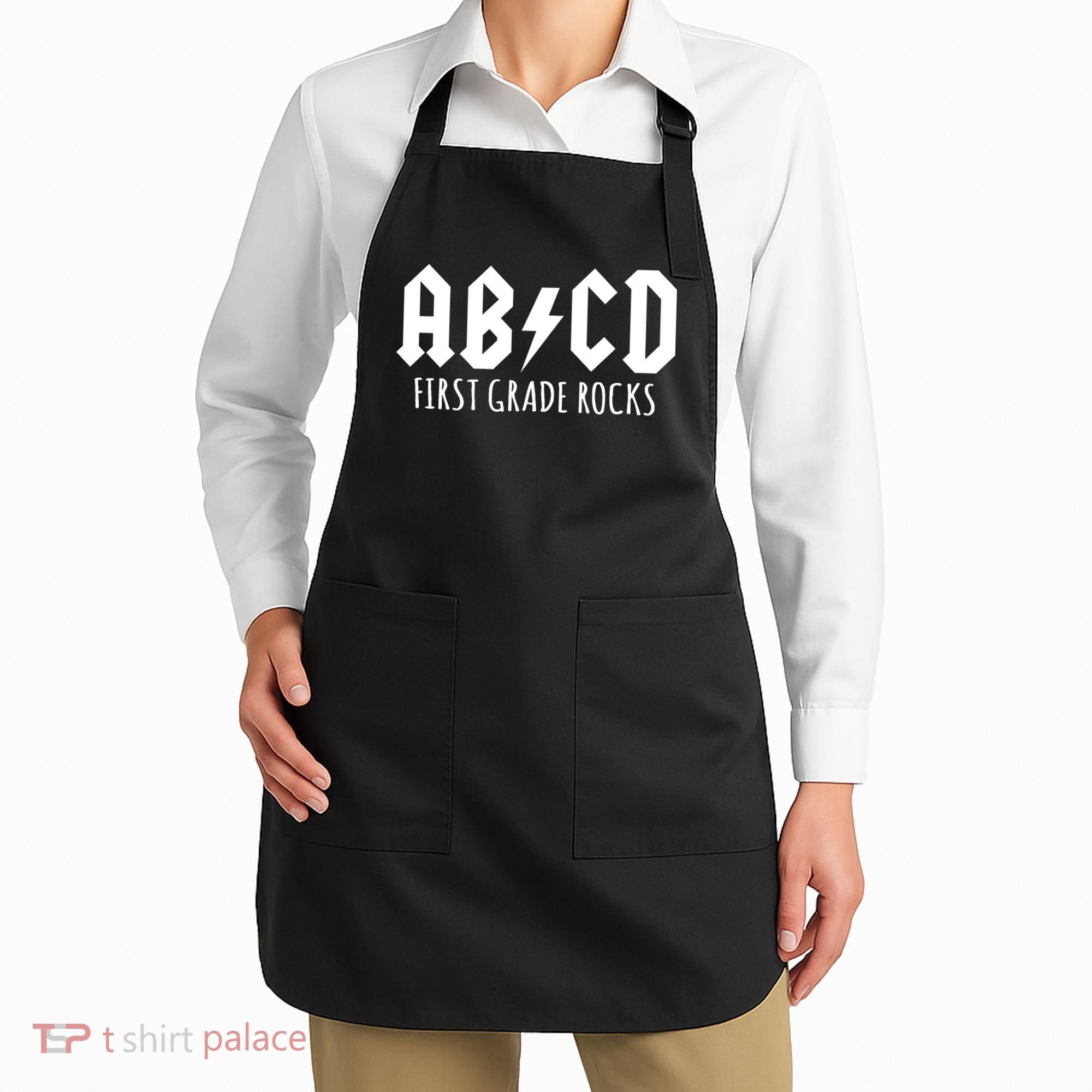 ABCD First Grade Rocks Teacher Back to School Apron
