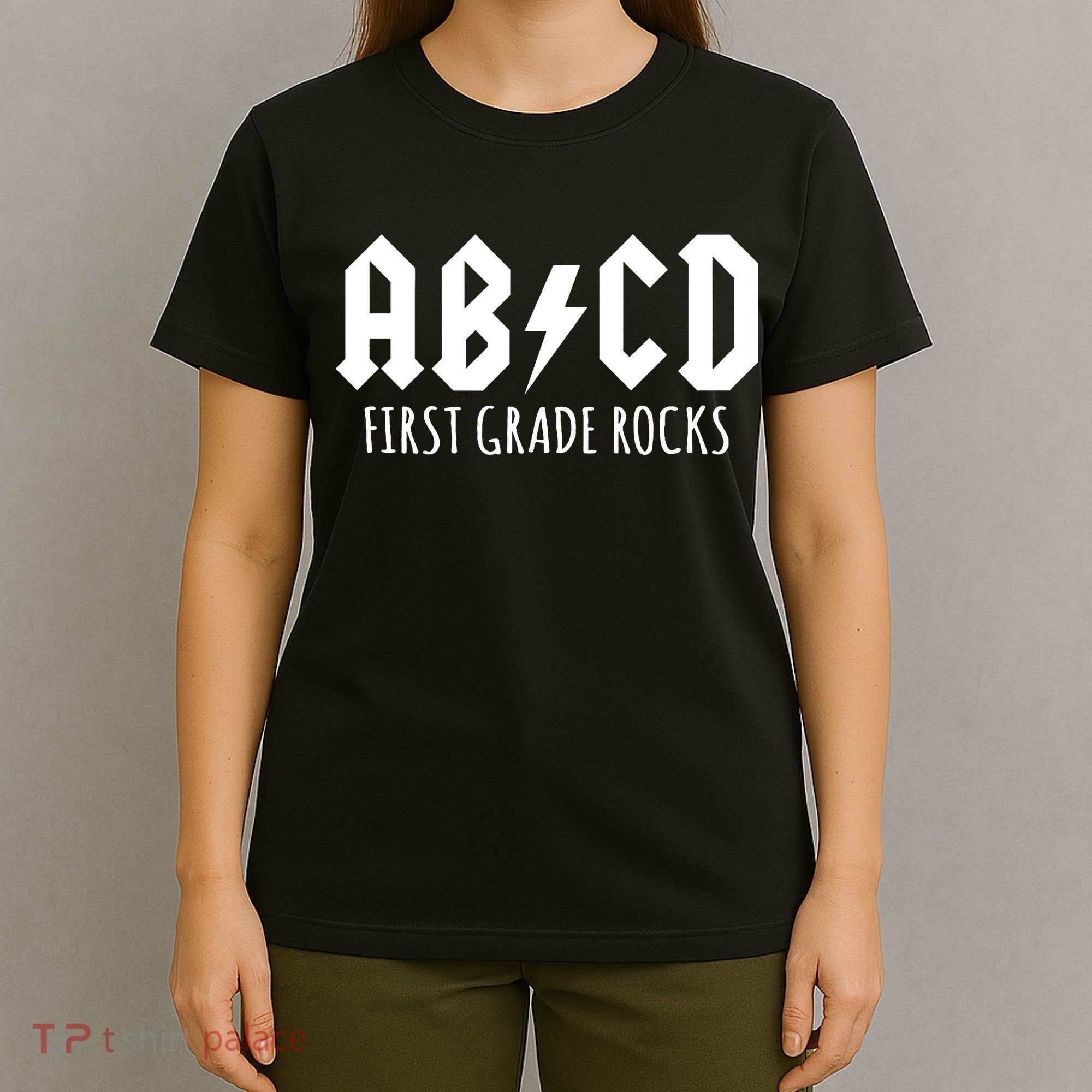 ABCD First Grade Rocks Teacher Back to School T-Shirt