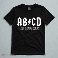 ABCD First Grade Rocks Teacher Back to School T-Shirt thumb 5