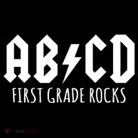 ABCD First Grade Rocks Teacher Back to School T-Shirt thumb 7
