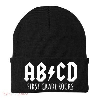 ABCD First Grade Rocks Teacher Back to School Beanie