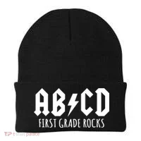 ABCD First Grade Rocks Teacher Back to School Beanie thumb 0