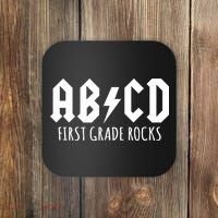ABCD First Grade Rocks Teacher Back to School Coaster thumb 0
