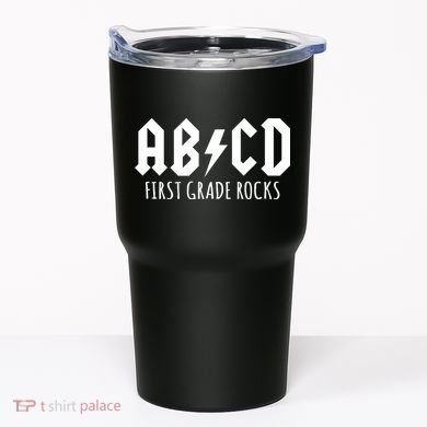 ABCD First Grade Rocks Teacher Back to School Tumbler