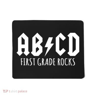 ABCD First Grade Rocks Teacher Back to School Mousepad