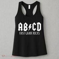 ABCD First Grade Rocks Teacher Back to School Women's Tank Top thumb 3