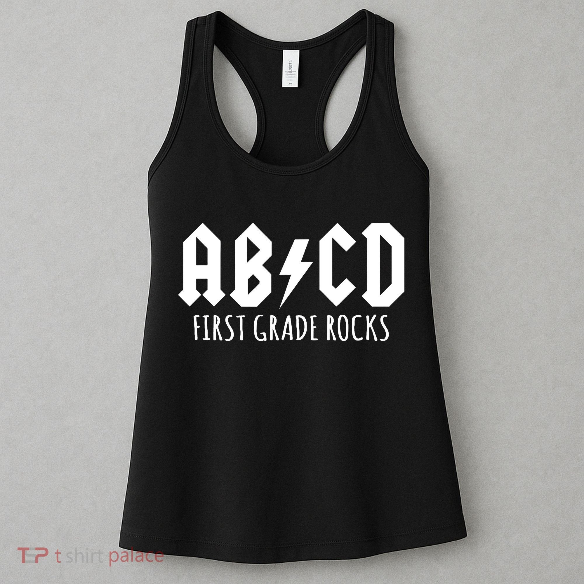 ABCD First Grade Rocks Teacher Back to School Women's Tank Top