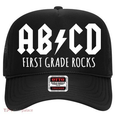 ABCD First Grade Rocks Teacher Back to School Hat