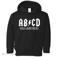 ABCD First Grade Rocks Teacher Back to School Toddler Hoodie thumb 0