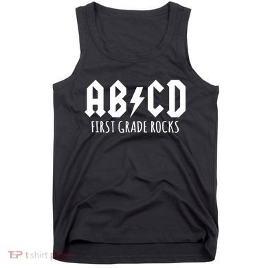 ABCD First Grade Rocks Teacher Back to School Tank Top