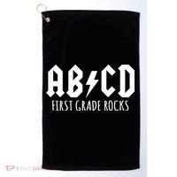 ABCD First Grade Rocks Teacher Back to School Golf Towel thumb 0