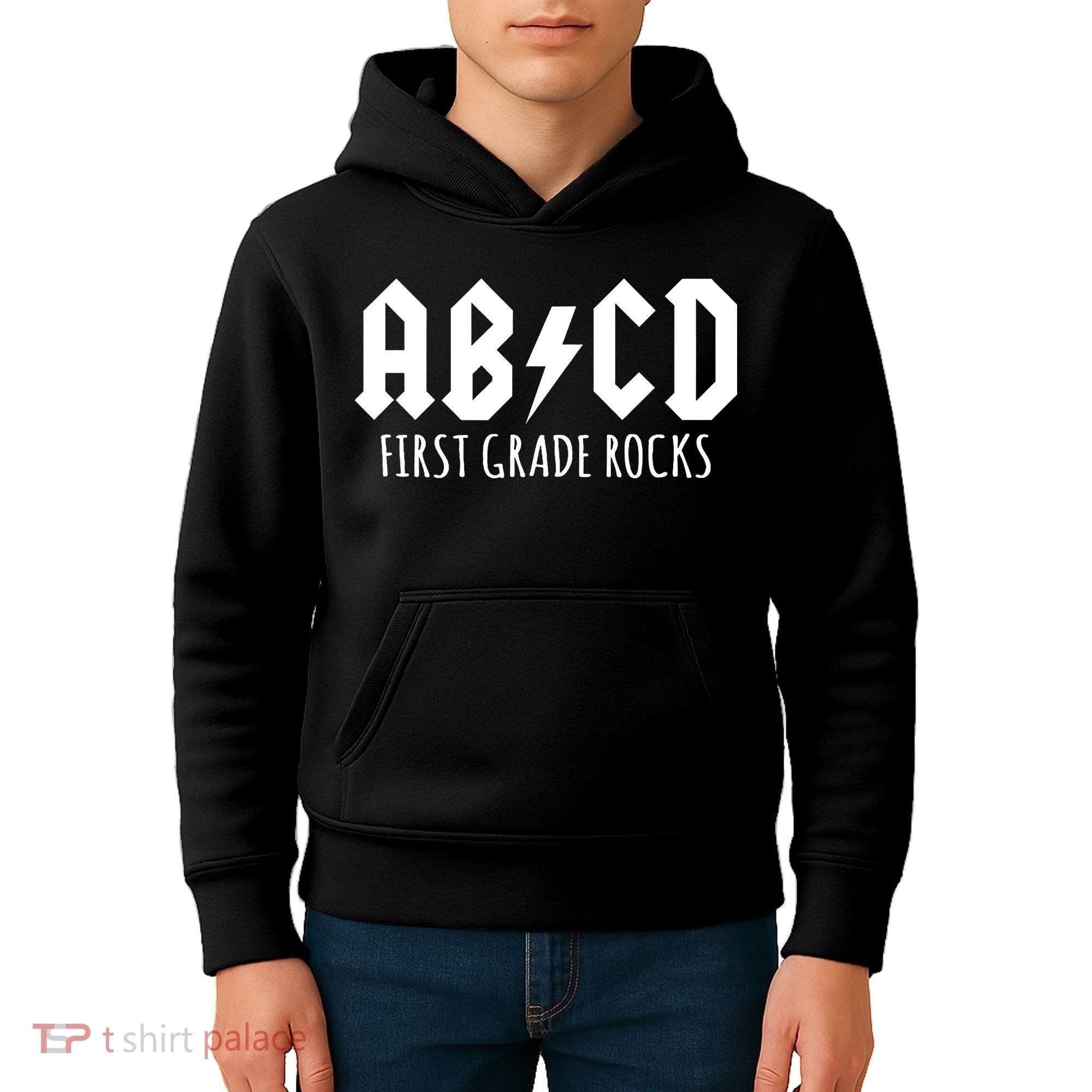 ABCD First Grade Rocks Teacher Back to School Kids Hoodie