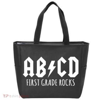 ABCD First Grade Rocks Teacher Back to School Tote Bag