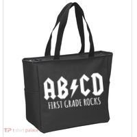 ABCD First Grade Rocks Teacher Back to School Tote Bag thumb 2