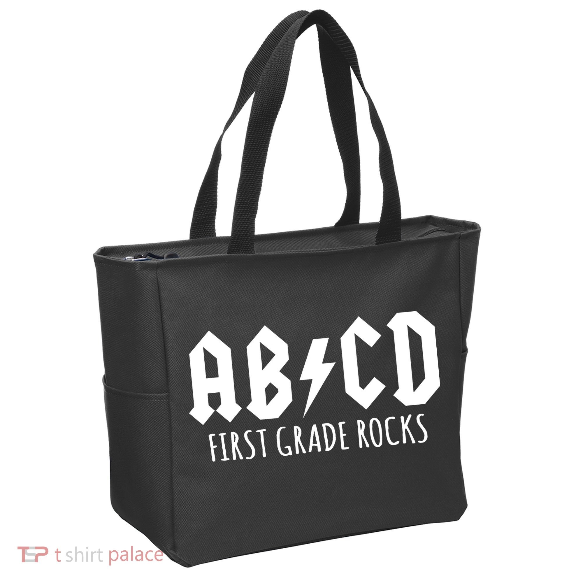 ABCD First Grade Rocks Teacher Back to School Tote Bag