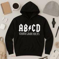 ABCD Fourth Grade Rocks Teacher Back to School Hoodie thumb 3