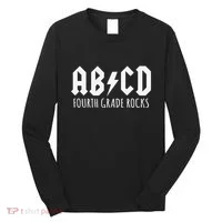 ABCD Fourth Grade Rocks Teacher Back to School Long Sleeve Shirt thumb 0
