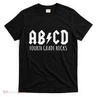 ABCD Fourth Grade Rocks Teacher Back to School T-Shirt thumb 0