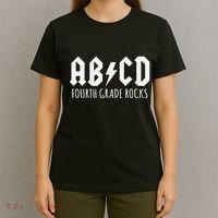 ABCD Fourth Grade Rocks Teacher Back to School T-Shirt thumb 4
