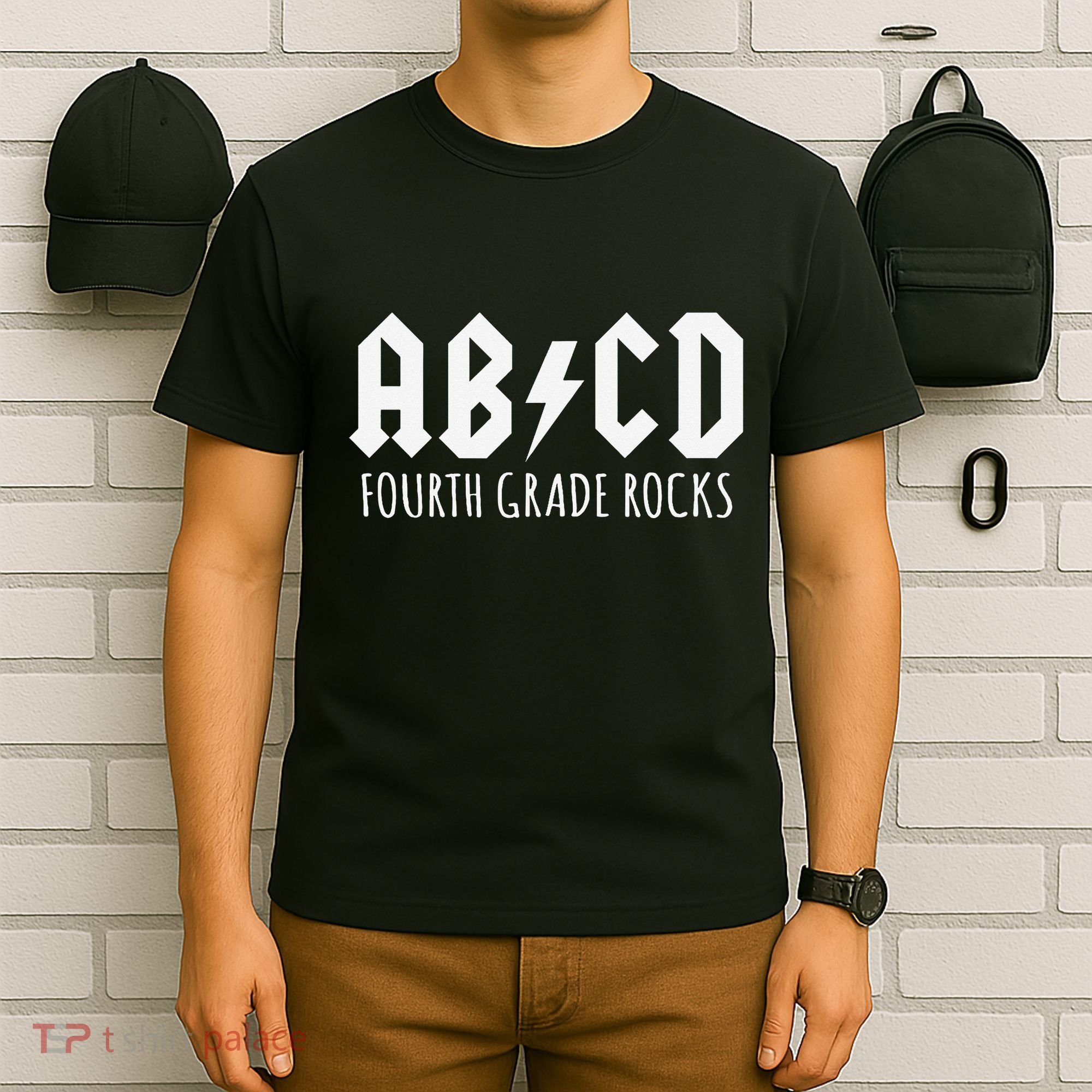 ABCD Fourth Grade Rocks Teacher Back to School T-Shirt