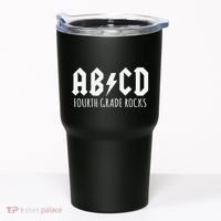 ABCD Fourth Grade Rocks Teacher Back to School Tumbler thumb 0