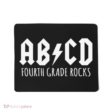 ABCD Fourth Grade Rocks Teacher Back to School Mousepad