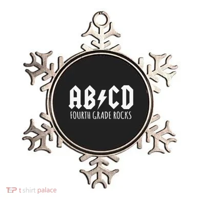 ABCD Fourth Grade Rocks Teacher Back to School Ornament