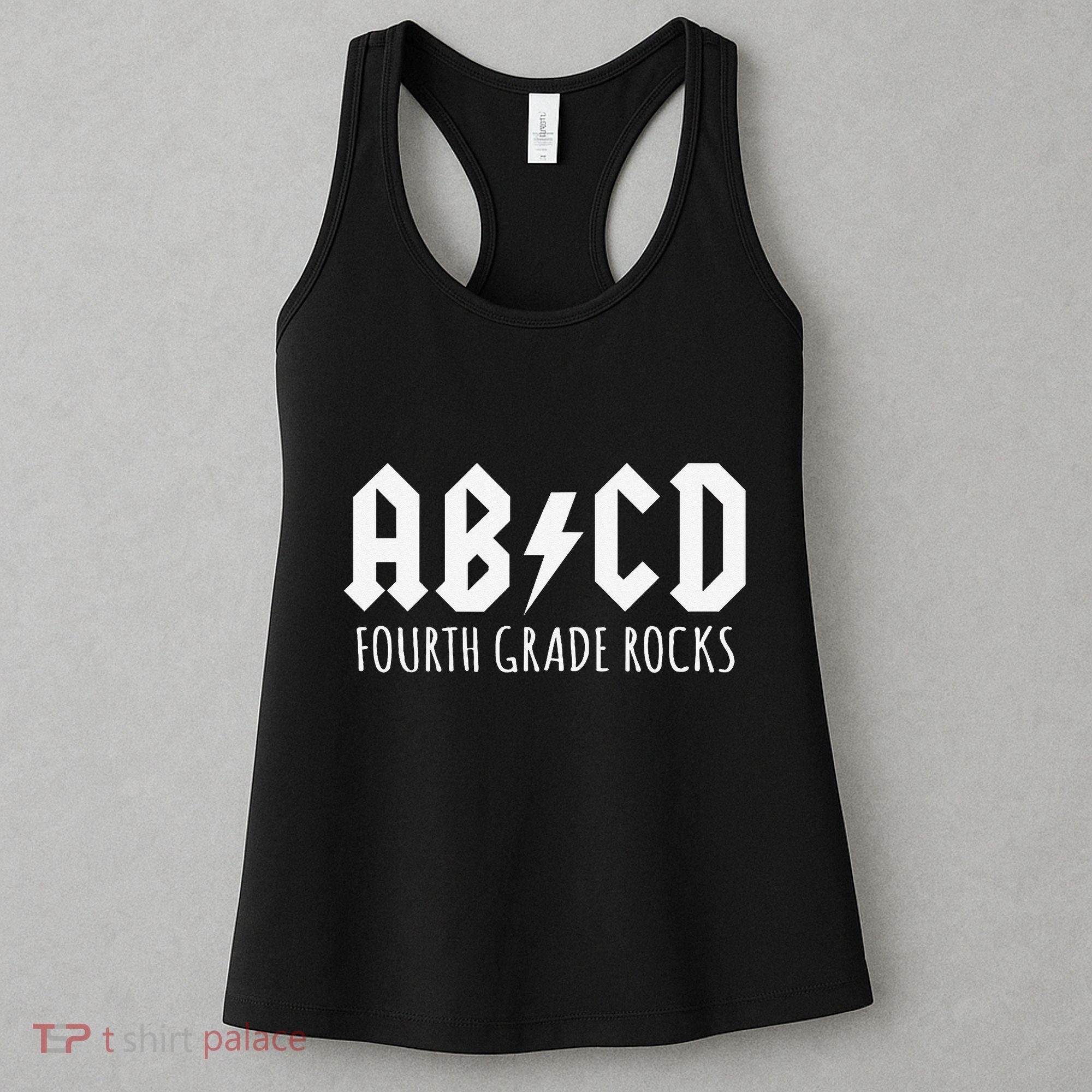 ABCD Fourth Grade Rocks Teacher Back to School Women's Tank Top